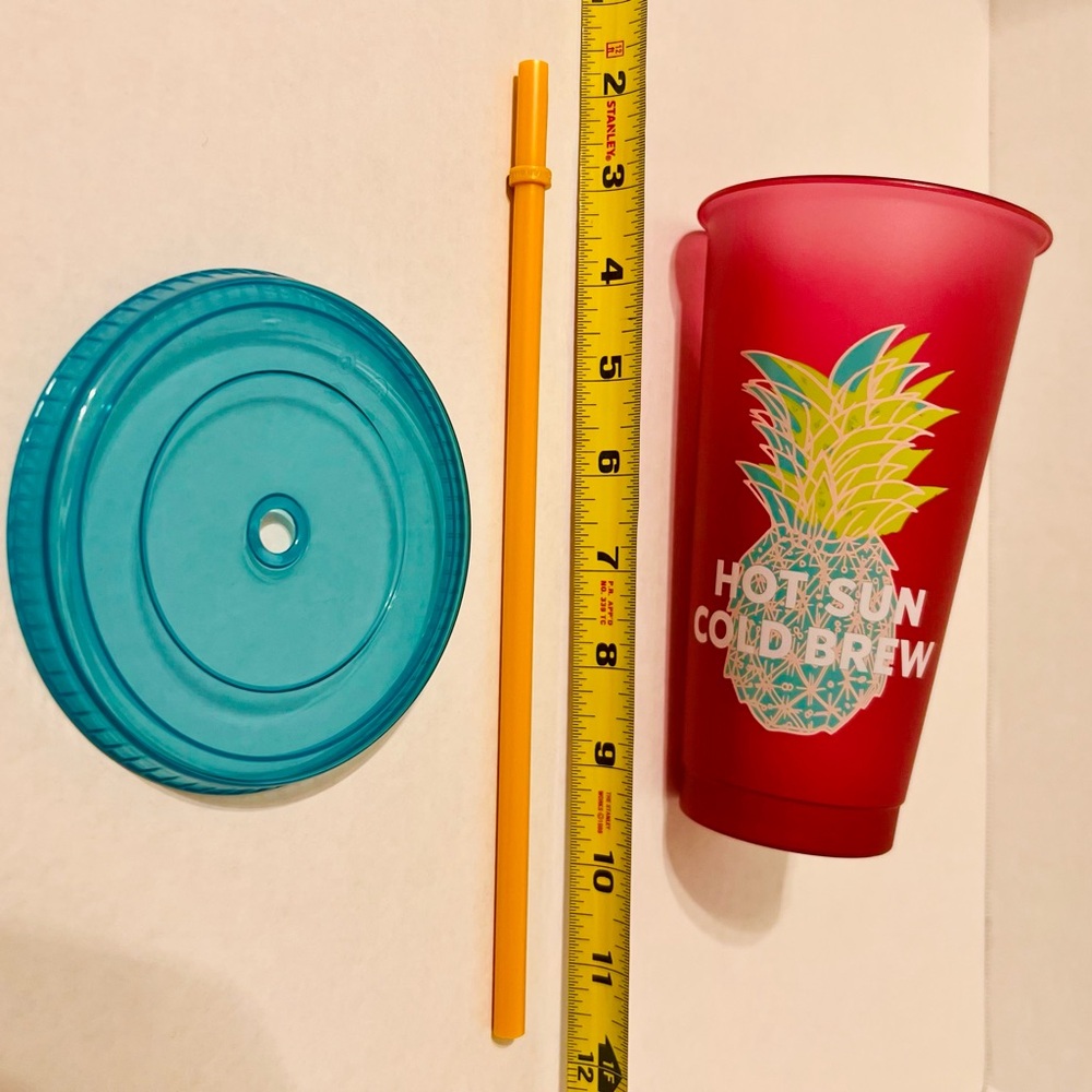 🧋🏝️ STARBUCKS lid straw replacements 1 cold cup Hawaii Collection new reusable - Picture 7 of 11